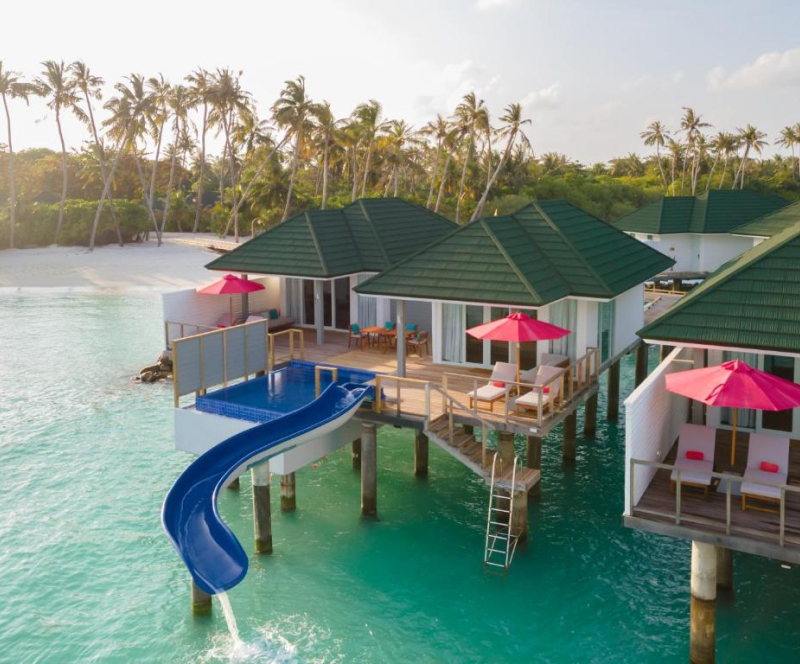 2N Sunset Pool Beach Villa | 1N Water Villa with Pool & Slideo