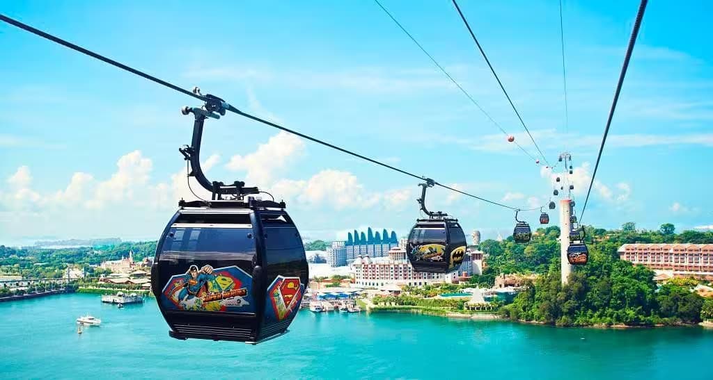 Sentosa Cable Car and Wings of Time