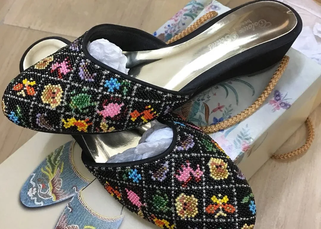 Nyonya Beaded Slippers