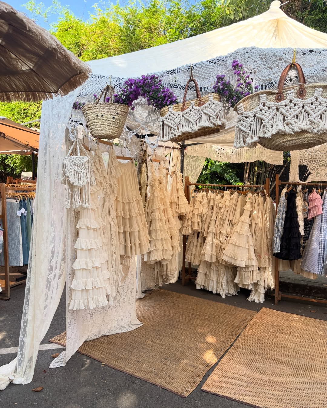 Jing Jai Market shopping stalls in Chiang Mai