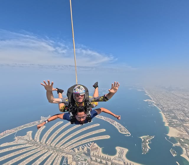 Skydiving over the Palm Jumeirah