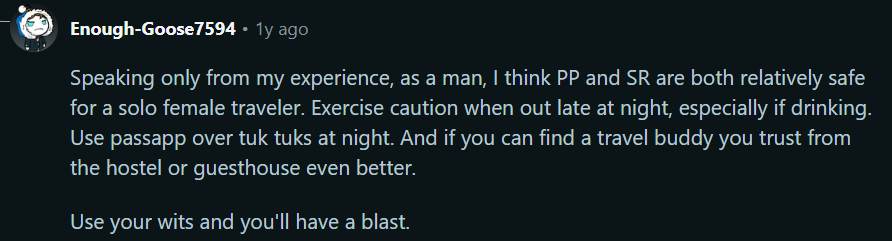 women and sole travelers review